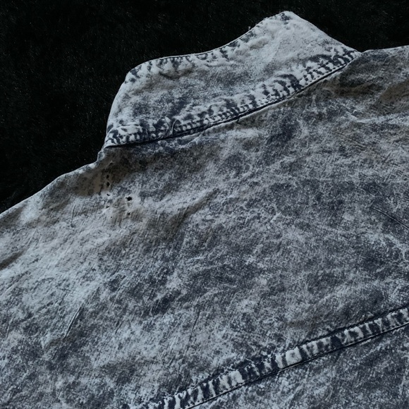 design Vintage 90’s Blue Semi-Distressed Long Sleeve Button-Up Shirt L PreOwned - Picture 10 of 15